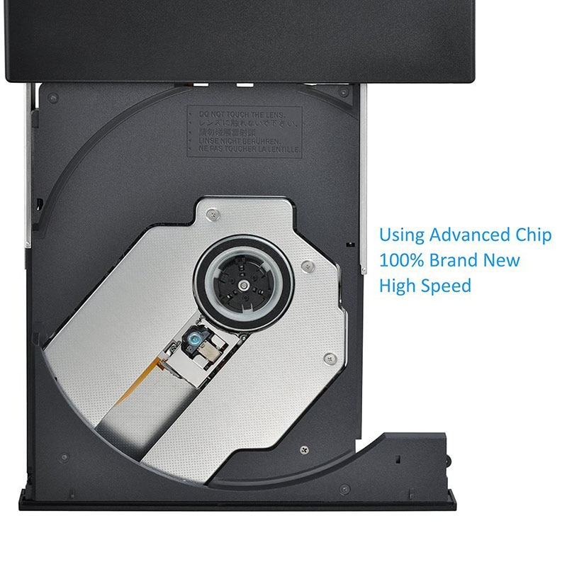 External Dvd Drive Optical Drive Usb 2.0 Cd Rom Player Cd-Rw Burner Writer Reader Recorder Portable for Laptop Windows Pc