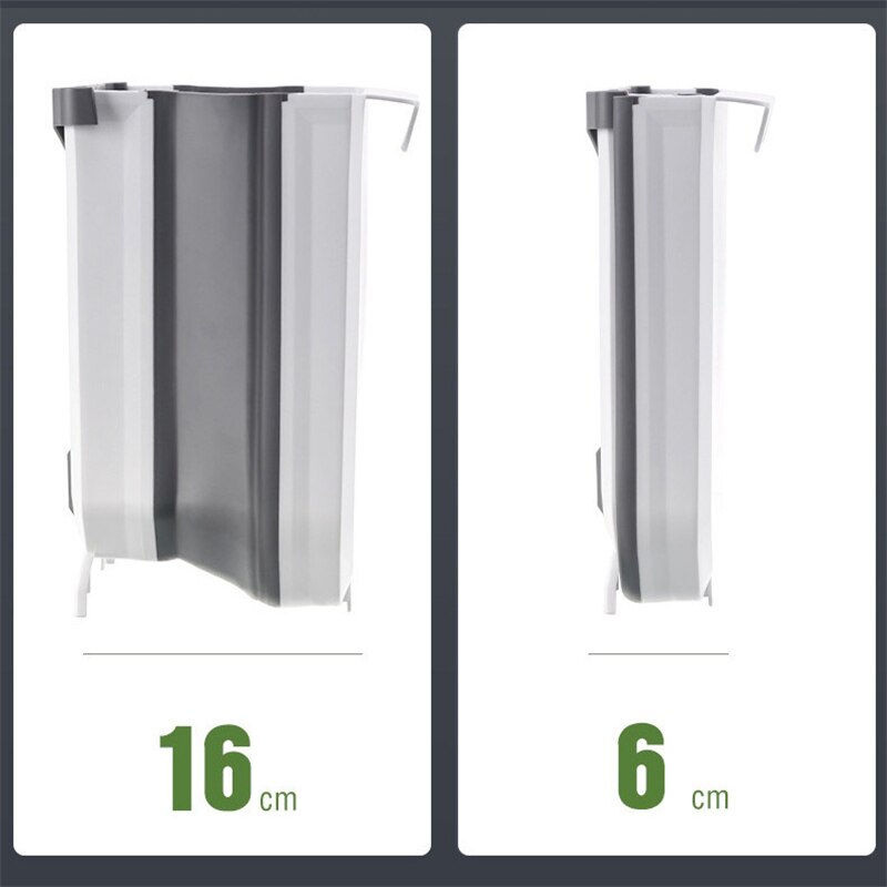 10L Kitchen Folding Trash Can Bin with Garbage Bag Holder Rack Recycle Dustbin Rubbish Waste Container Kitchen Cabinet Organizer