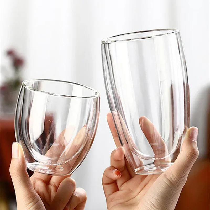 5 maten dubbelwandige geïsoleerde glazen beker heldere espresso koffiemokken handgemaakte biermok thee melkglas whisky glazen kopjes drinkgerei