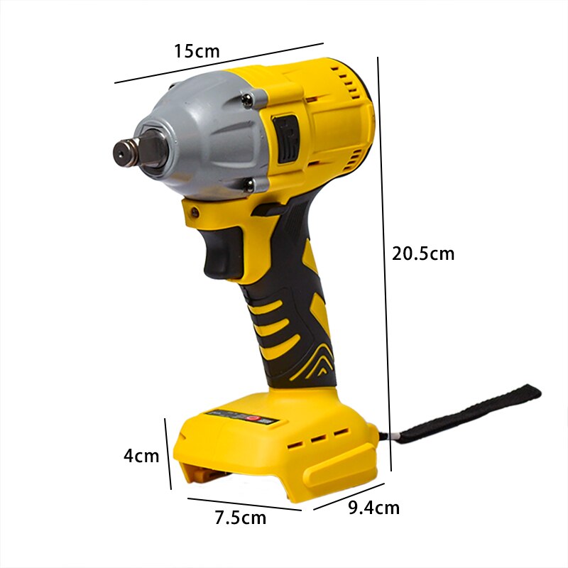 18V 360Nm Cordless Electric Impact Wrench Rechargeable 1/2 Socket Wrench Cordless Without Battery For Makita 18v Battery: Types 1