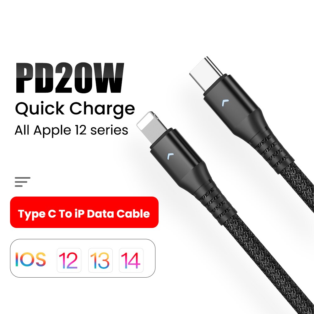 Cavo USB tipo C PD da 20W per iPhone 12 pro 12 mini caricabatterie a ricarica rapida per iPhone 11 XS XR X cavo dati USB C cavo di alimentazione