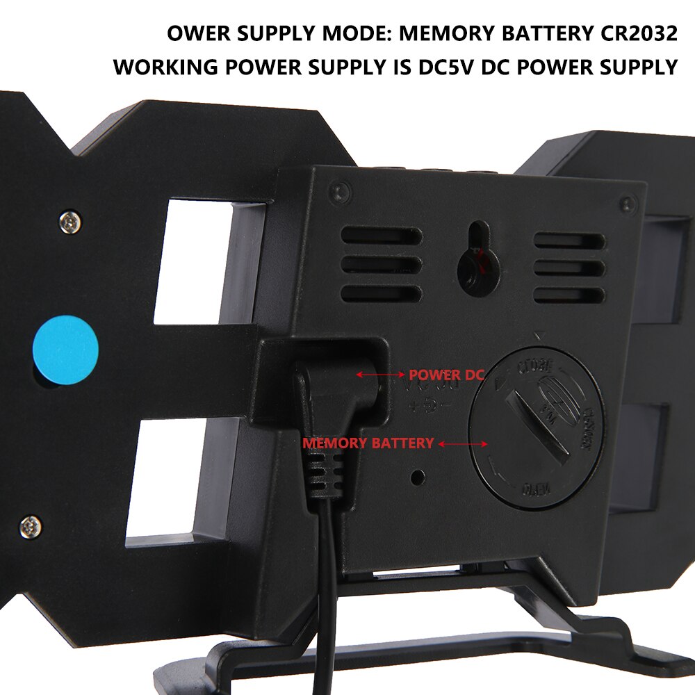 LED Digital Wall Clock Night Mode Brightness Adjustable Electronic Table Clock Date Temperature Automatic Backlight Table Clocks