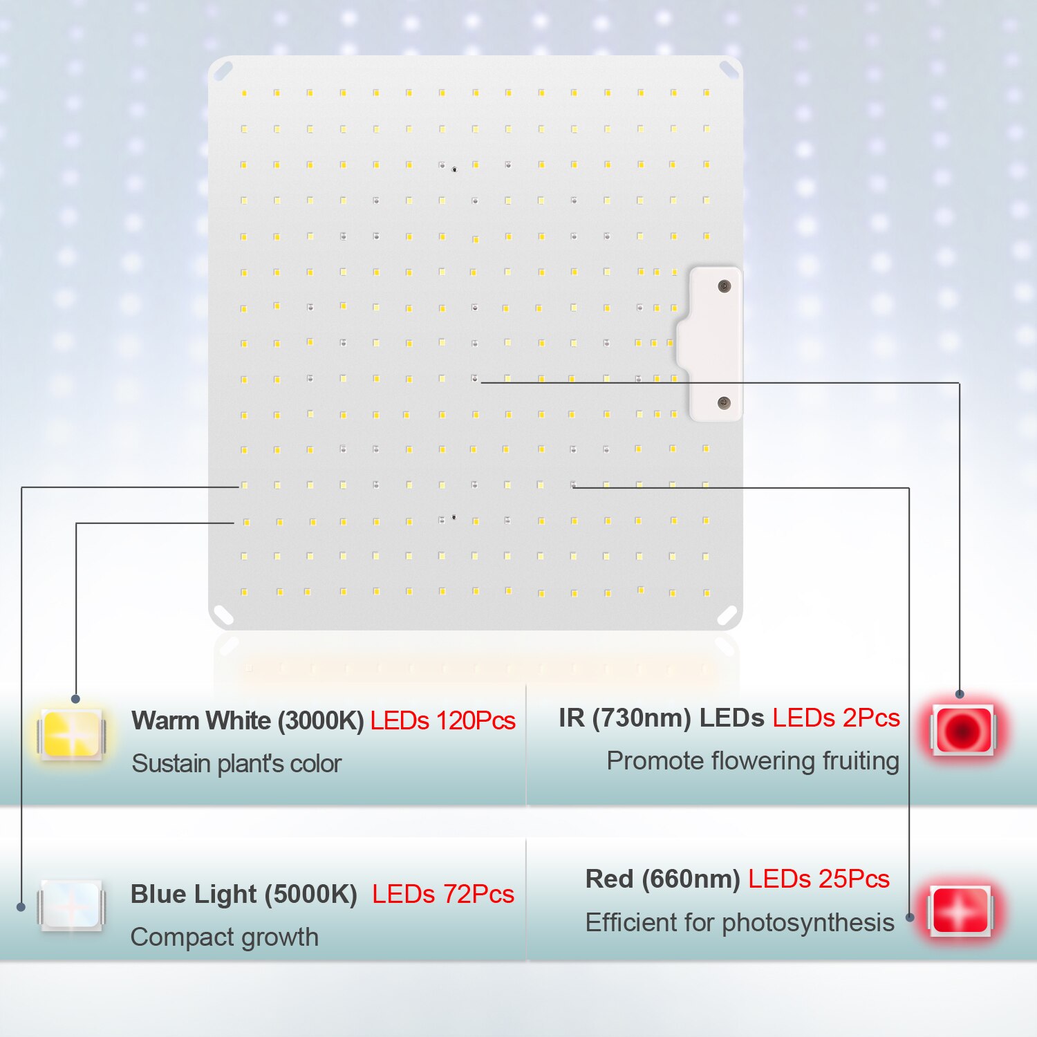 Met Samsung Diode Led Licht Groeien Volledige Spectrum 600W Plant Groei Licht Voor Indoor Kas Hydrocultuur Planten Groeien Lamp