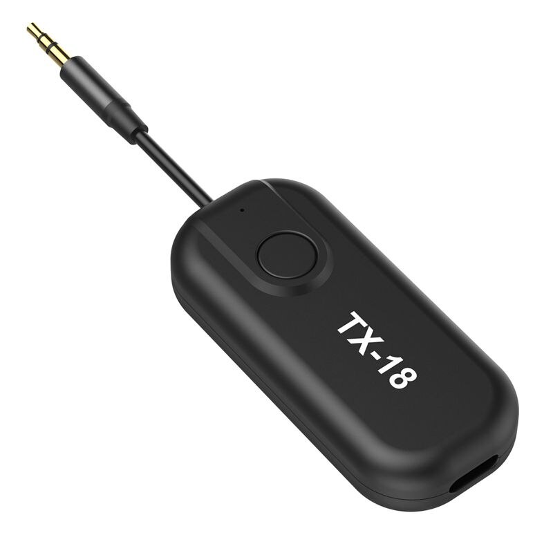 Bluetooth 5.0 sender modtager trådløs 2 in 1 ladebar til tv pc bil højtaler 3.5mm aux hifi musik o adapter: Default Title