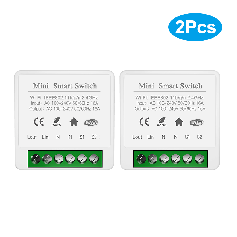 Tuya Smart Switch16A Wifi For Mobile Smartlife APP Timing / Voice Control Work With Yandex Alice Alexa Google Home Assistant: 2Pcs