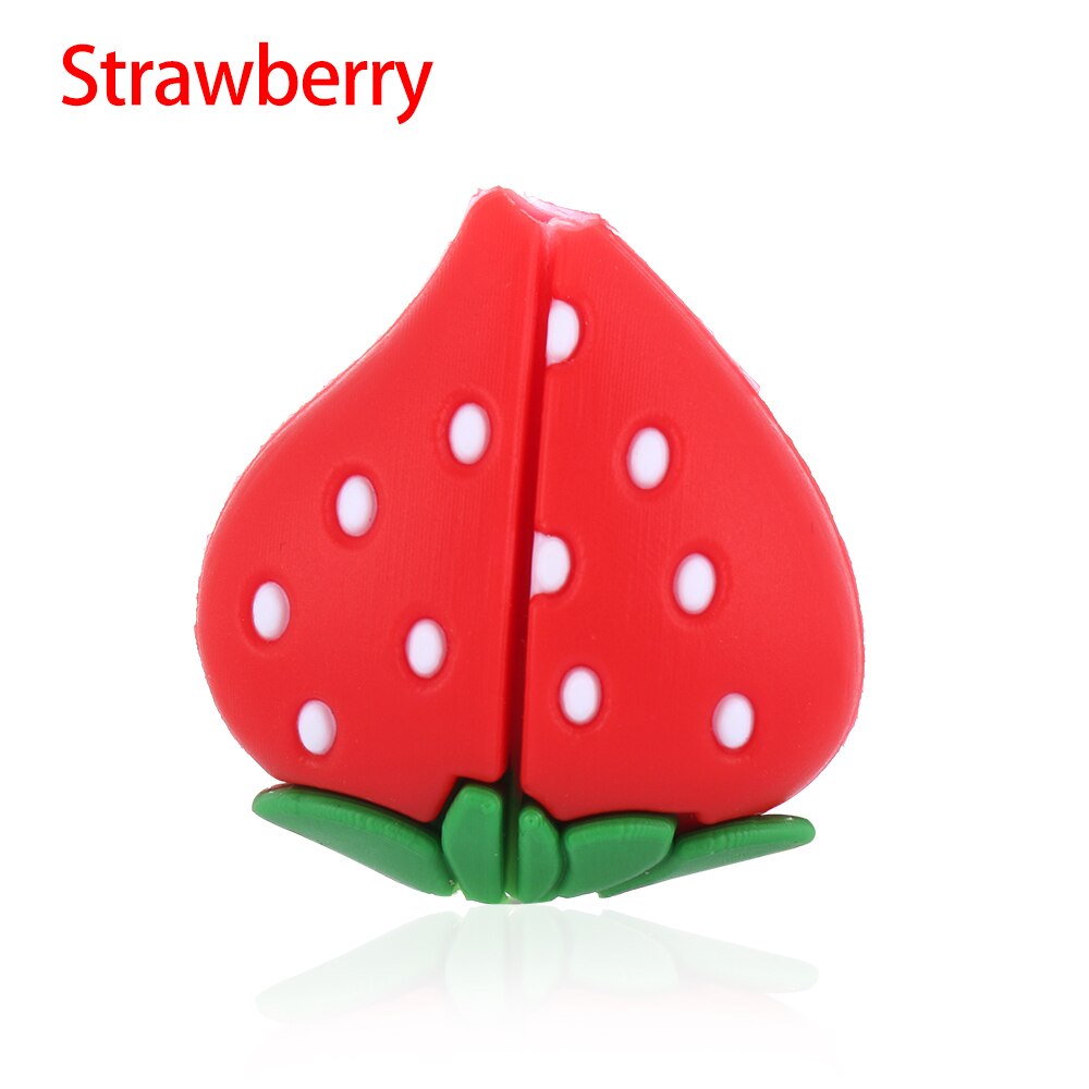 Lovely Cartoon Fruit Charger Cable Winder Protective Case Saver Data line Protector Earphone Cord Protection Sleeve Wire Cover: Strawberry
