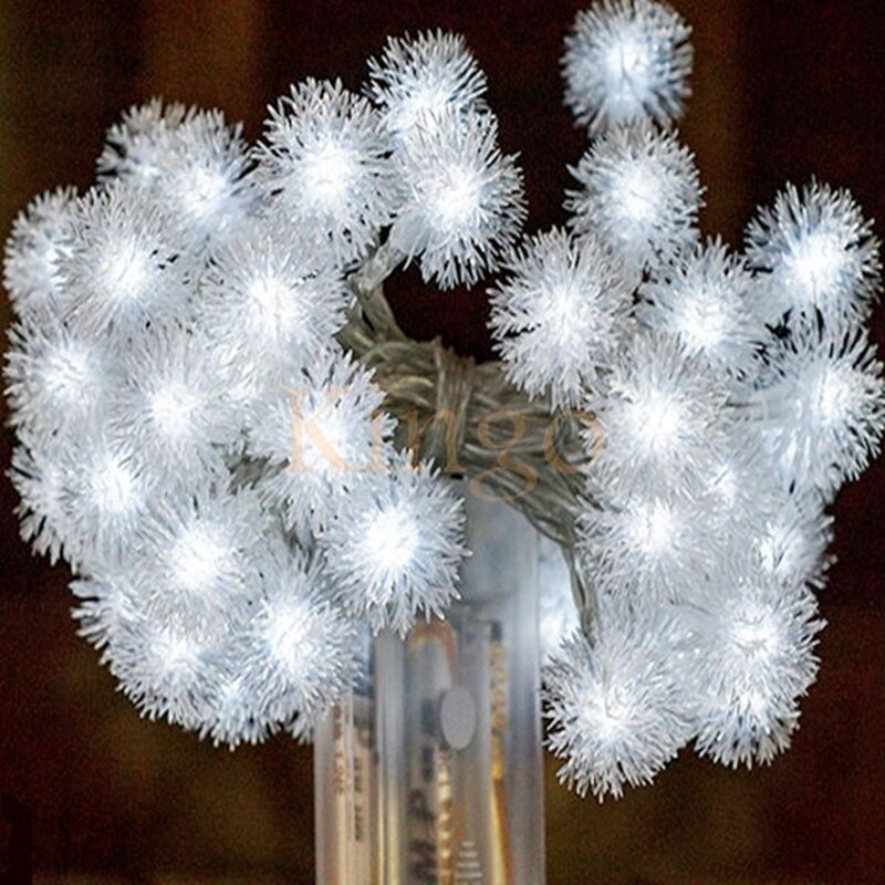 LED Snowflake twinkle string lights Christmas fairy lights Outdoor use Decorations for Year Xmas Wedding Room Party: Cold white / 5M 50LEDs