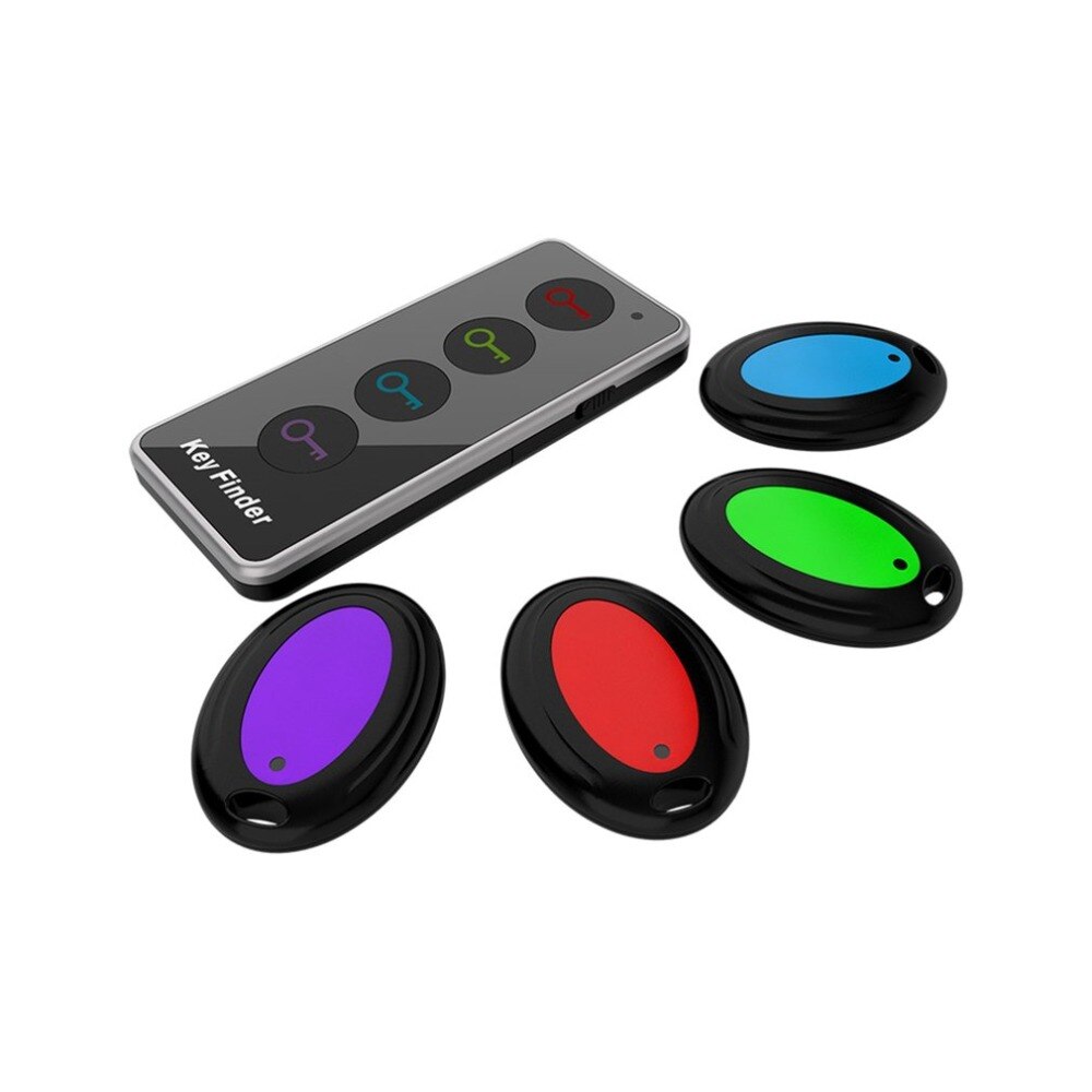 4 en 1 électronique sans fil clé Finder Set localisateur alarme voiture porte-clés 40m gamme clé Tracker avec Dock Base torche LED fonction