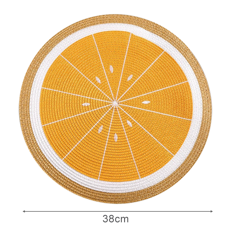 Round Placemats Set Braided Circle Place Mat Washable Table Mats for Kitchen Dining Table Mixed Color Non-Slip Place mats