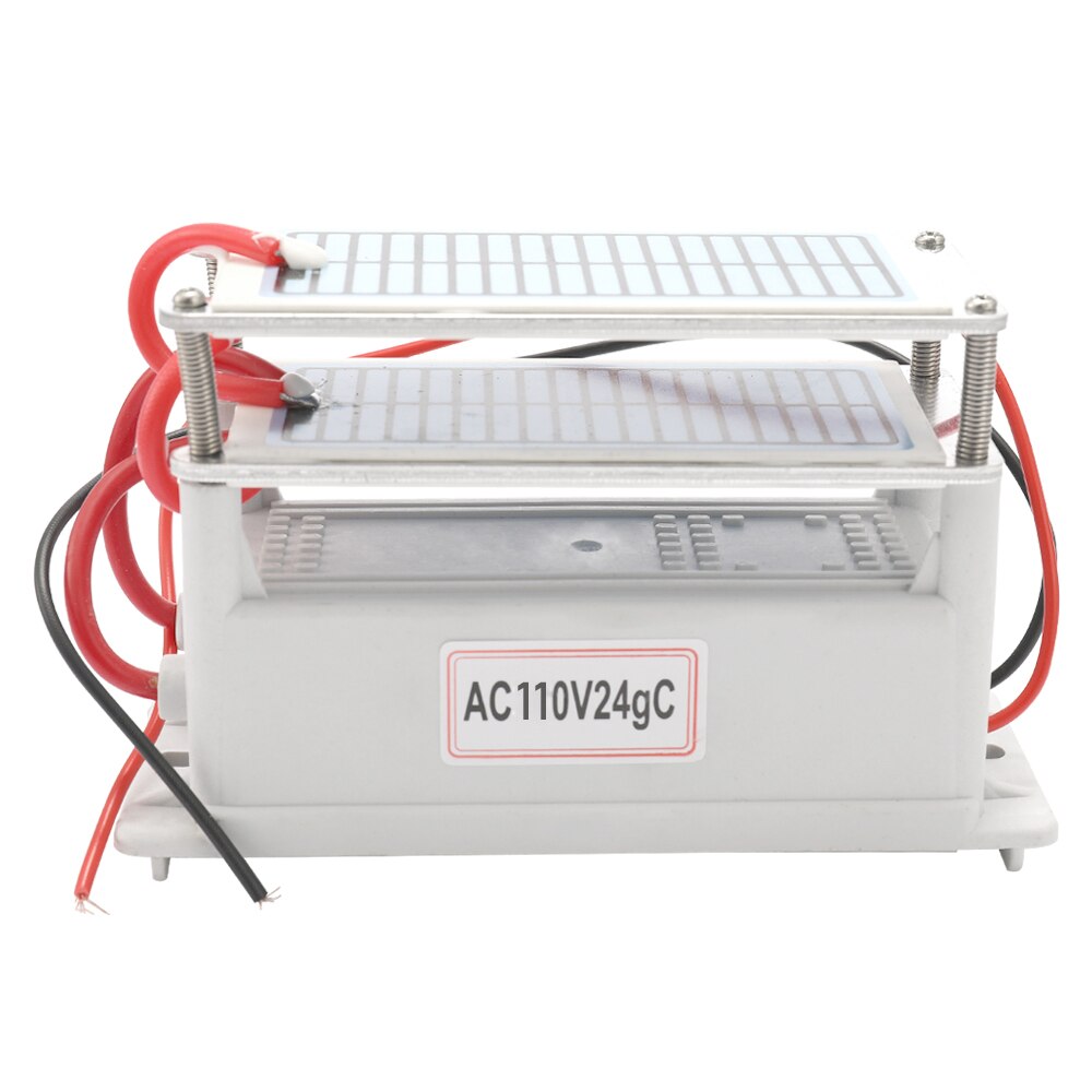 Portable Ceramic Ozone 24g Generator Long Life Two Ozone Tablets Integrated Plate Air Water Purifier Ozonizer Easy for DIY Use: AC110V