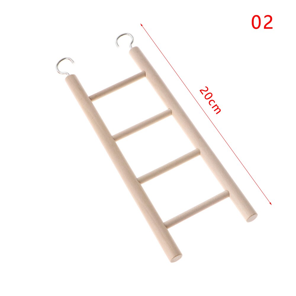 1 Uds Swing de escalera escalada de madera escaleras para pájaros juguetes loro juguete hámster de juguete artesanal jaula decoración suministros: Type 2
