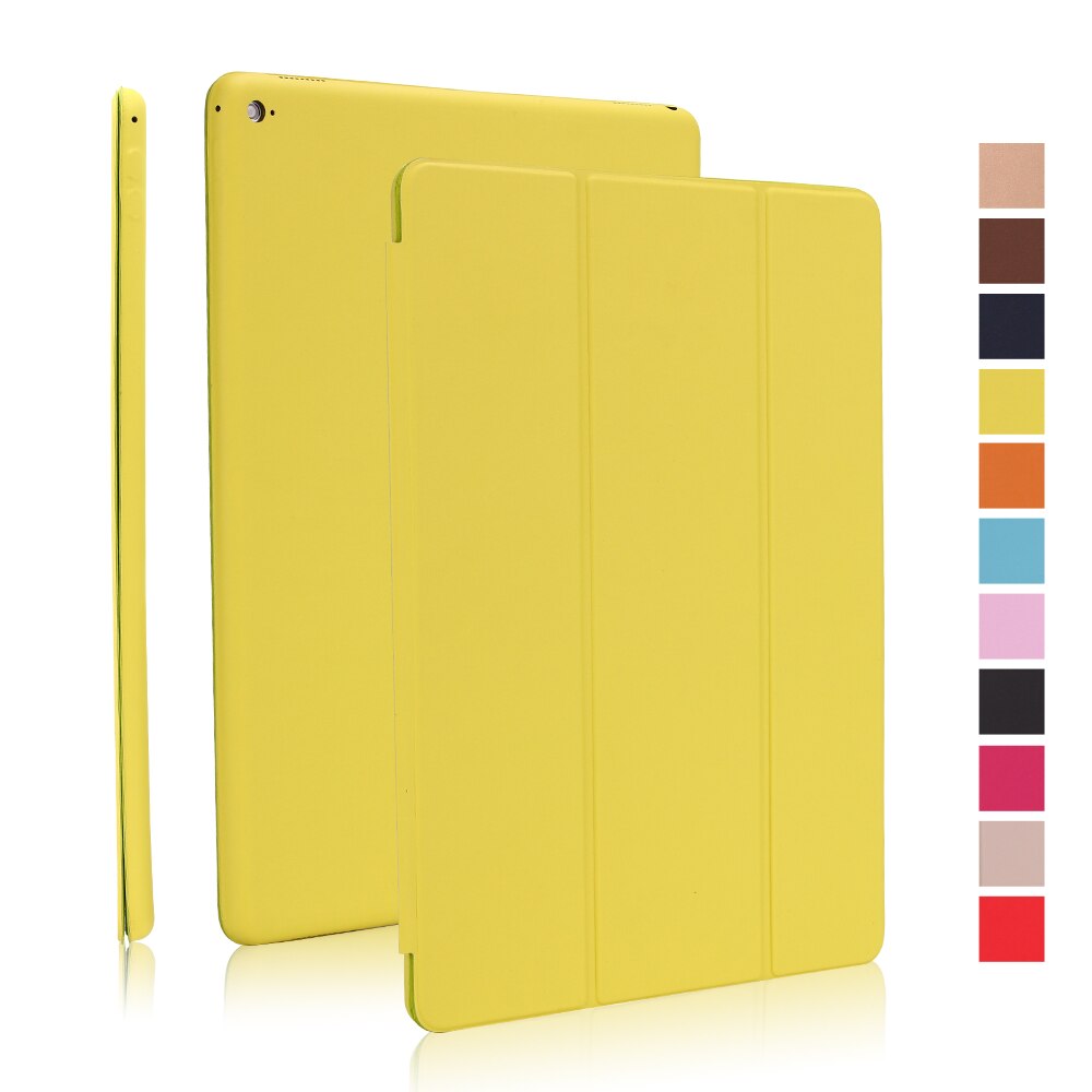 For ipad Pro 9.7 Case A1673 A1674 PU Leather Magnetic Smart Cover for ipad Pro 9.7 Case with Flip Stand: Yellow Green