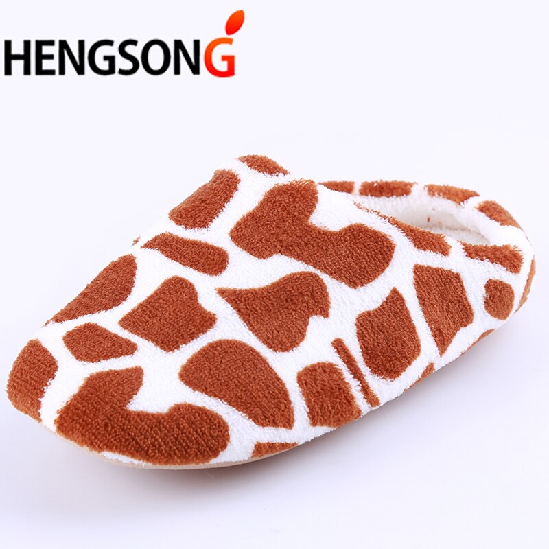 Inverno feminino casa chinelos sapatos dos desenhos animados não-deslizamento macio inverno quente casa chinelos interior quarto amantes casais sapatos de chão