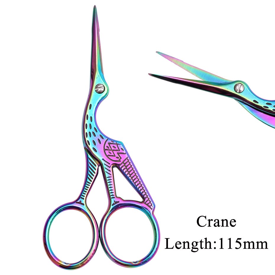 1pc Rainbow Nail Cuticle Nipper Stainless Steel Chameleon Scissor Clipper Dead Skin Remover Pusher Manicure Makeup Tools SAA37: Crane