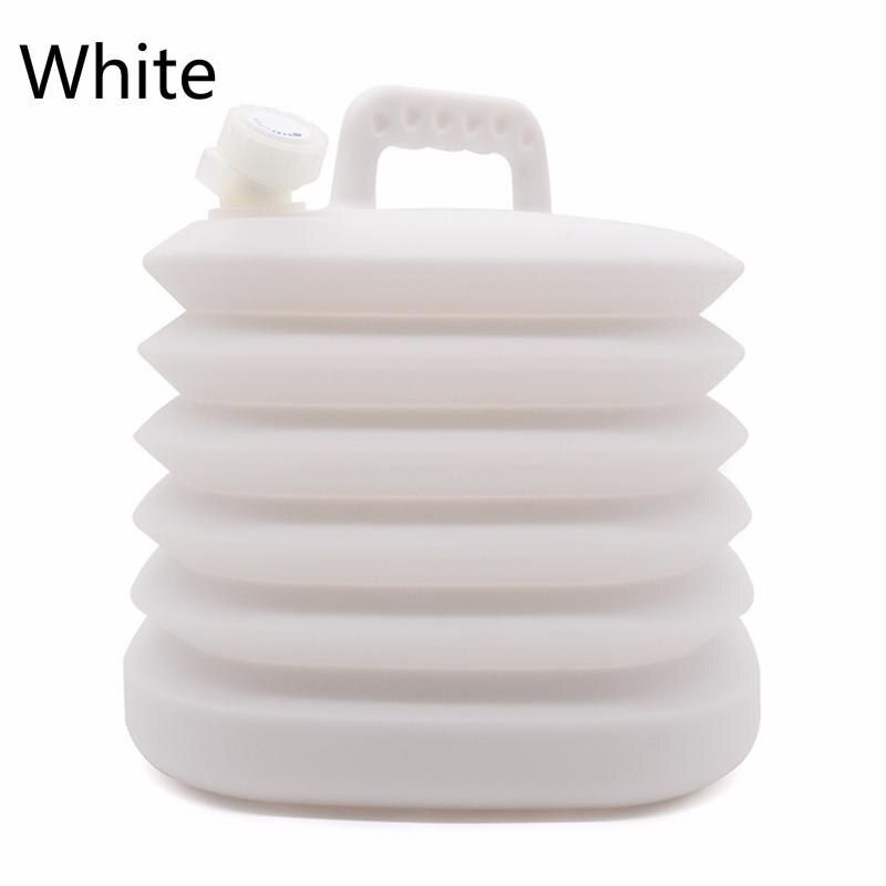 14.5L Folding Water Emmer Opvouwbare Wandelen Vissen Camping Outdoor Water Emmer Silicone Water Opslag Emmer: WHITE