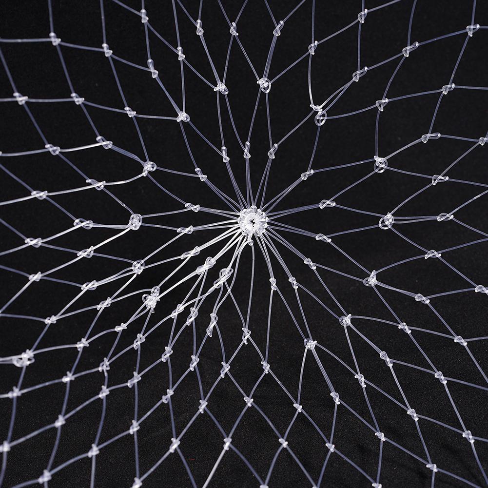 Nylon Fishing Nets Collapsible Fishing Tools Durable Thick Thread Large Rhombus Mesh Hole Depth Folding Nylon Landing Dip Net