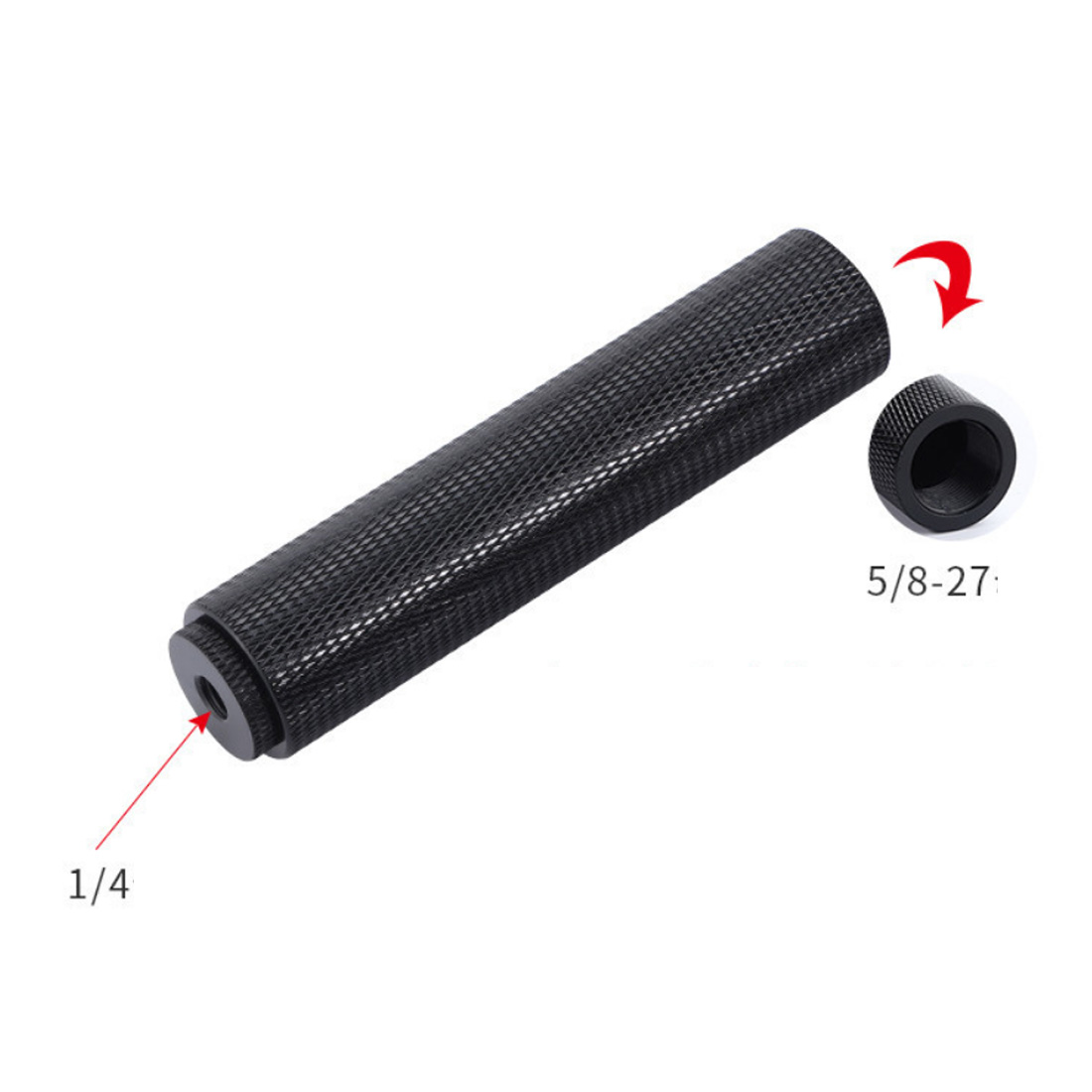 1/4 3/8 5/8 śruba uchwyt ręczny lustrzanka uchwyt gorącej stopki uchwyt ze stopu Aluminium dla GoPro telefon komórkowy Selfie stabilizator Holder: 14female to 58female