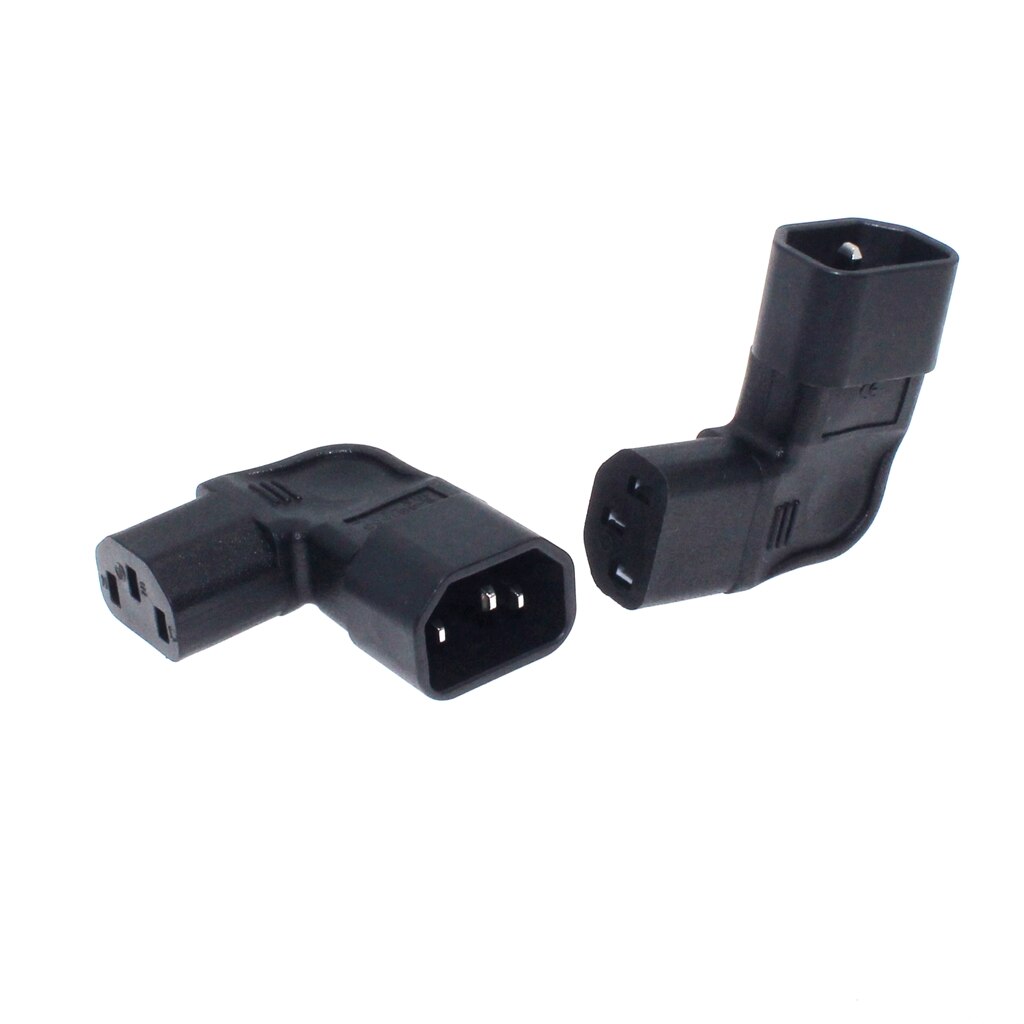 IEC60320 C13 Angle Converter Angle Extension Cable C13 to C14 PDU Up Down Right Angle Power Cables Male to Female AC Power Cord