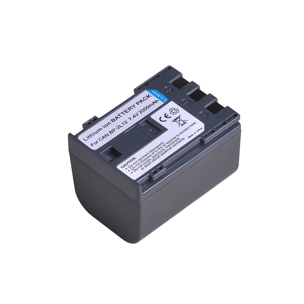 Battery BP-2L12 for Canon BP2L12 BP-2L14 BP-2L15 BP-2L24H BP-2L5 NB-2L12 NB-2L14 and DC310 Elura 60 Vixia HV20 ZR100 ZR300 ZR500