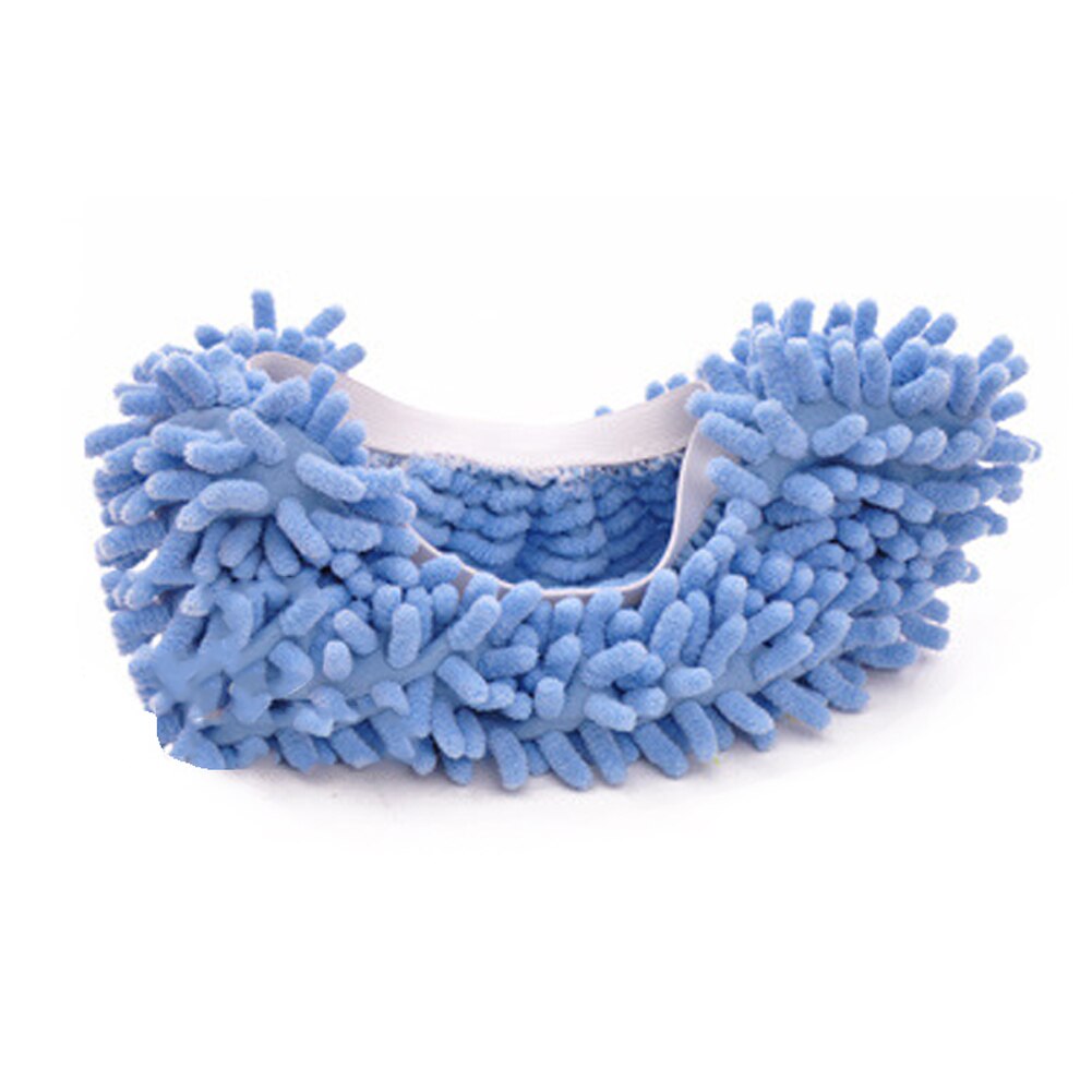 1PC Staub Mopp Slipper Haus Reiniger Faul Boden Abstauben Reinigung Fuß Schuh Abdeckung Mops Pantoffel UD88: Blau