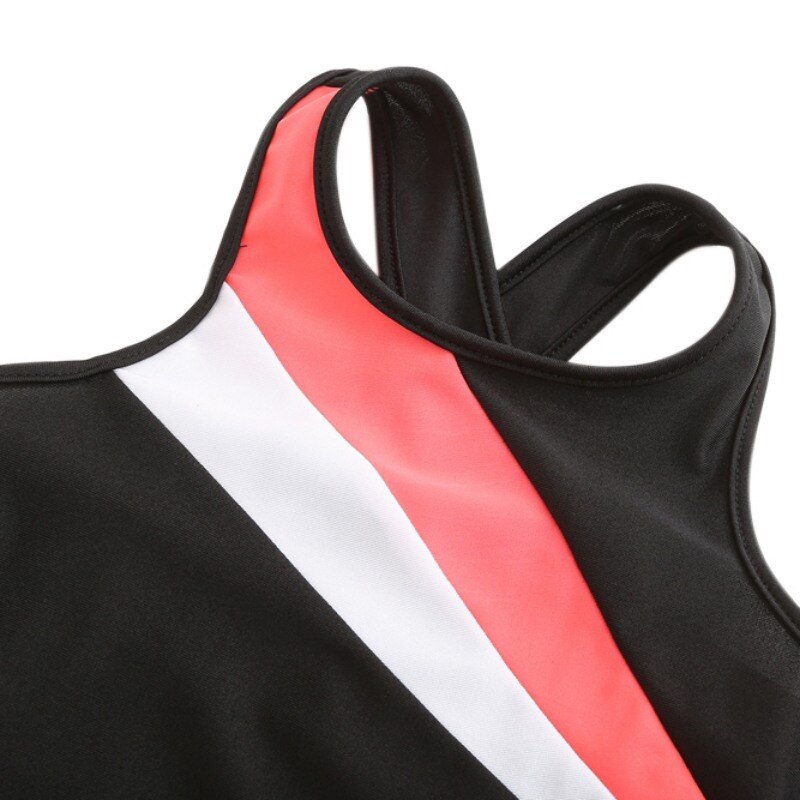 Children Kids Girls Gymnastics Suit Breathable Soft Concise Color Sleeveless Matching Gymnastics Suit Dance Clothes