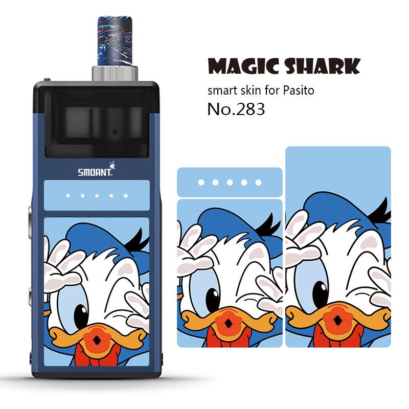 Magic Shark Cartoon Duck Mario Tiger Fox Weave Ultra Thin Skin Film Cover Pod Vape Sticker Case for Smoant Pasito: 283