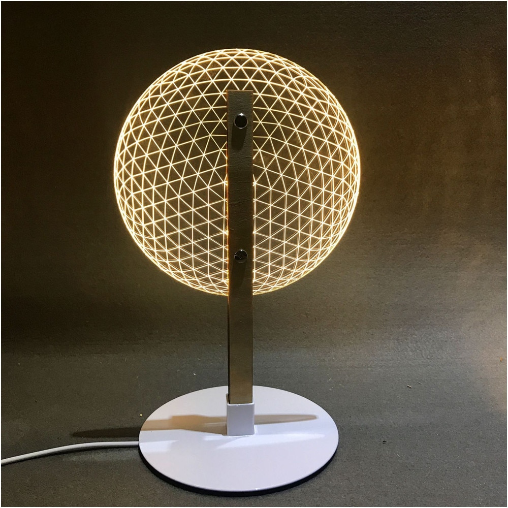 Hzfcew 3D Effect Bloei Tafellamp Lezen Led Nachtlampje Met 3D Optische Lichtgevende Lampenkappen Kerstcadeau