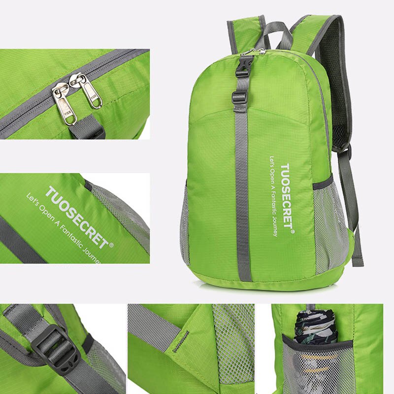 Let foldbar rygsæk opbevaring vandtæt nylon rygsæk kvinder og mænd børn ultralette rejse indkøbstasker