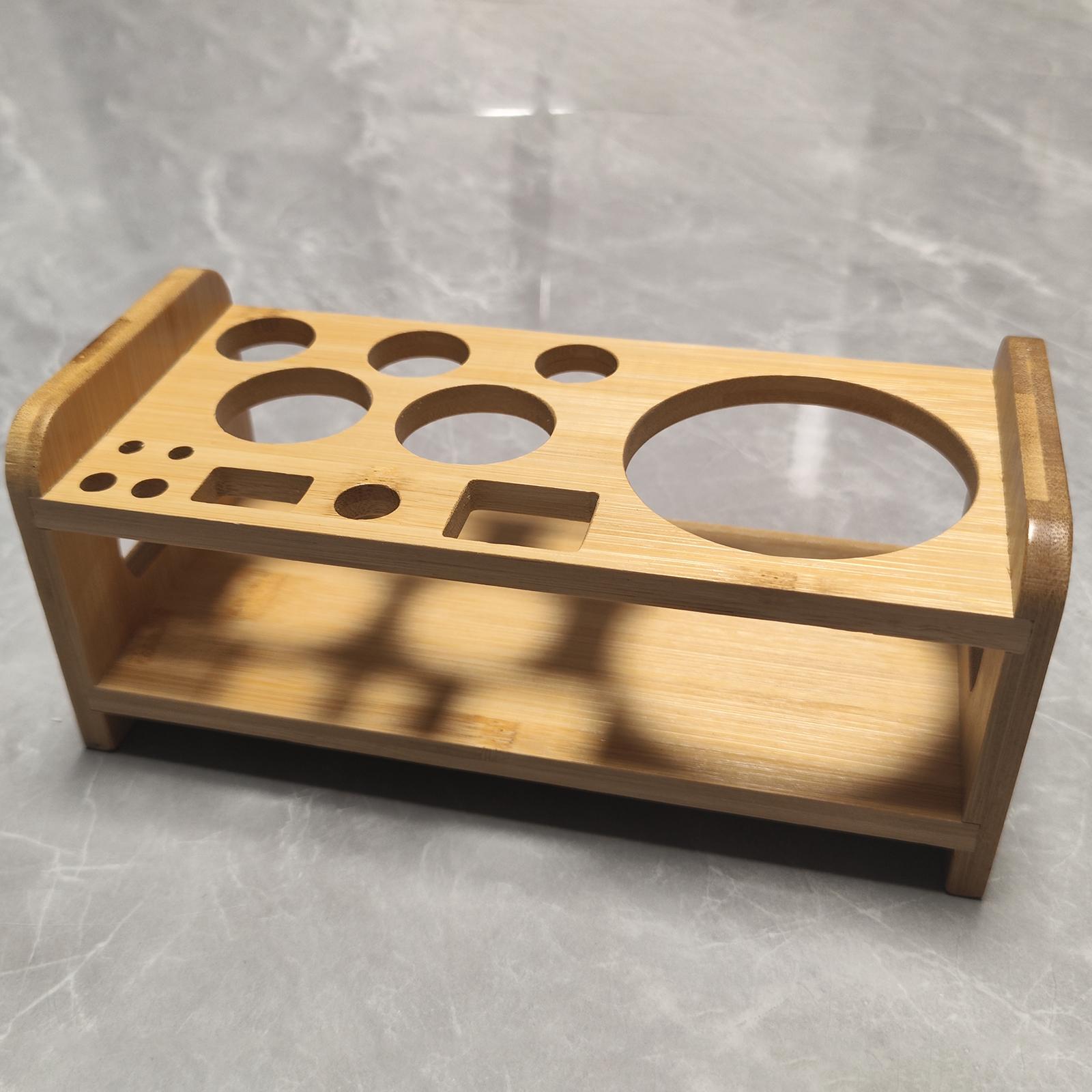 Cocktail Shaker Holz Regal stabile Universal- küche für Anfänger Barware Stand langlebige Schreibtisch-Bar Bambus Shake Gestell