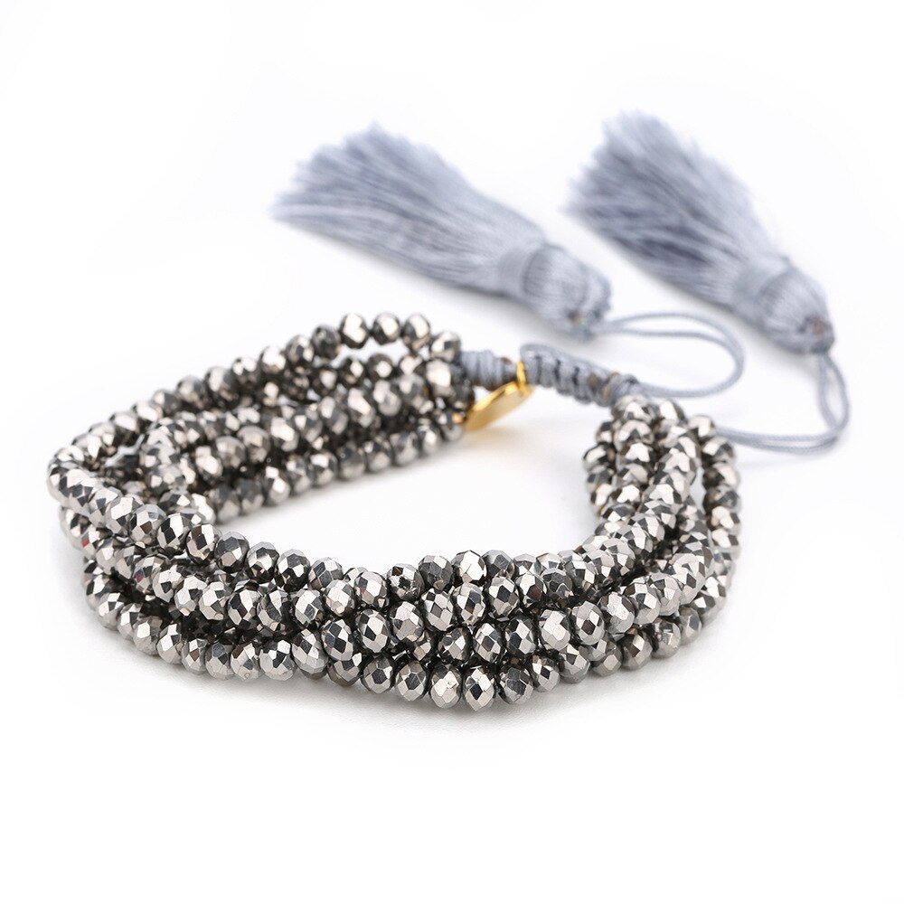 Miyuki Beaded Bracelets Tassel Crystal Gold Black Charm Bracelets Bohe Jewelry women girls