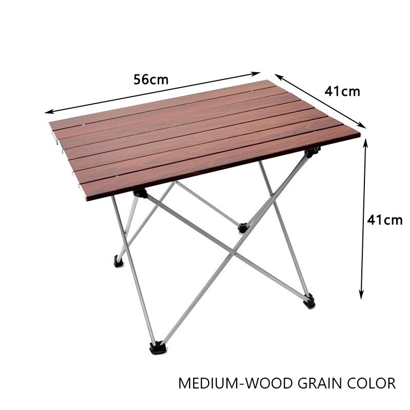Taitettava kannettava puupainettu retkeilypöytä kevyt talli mesas plelegables matka vaellus grilli ulkoleiri piknikpöytä