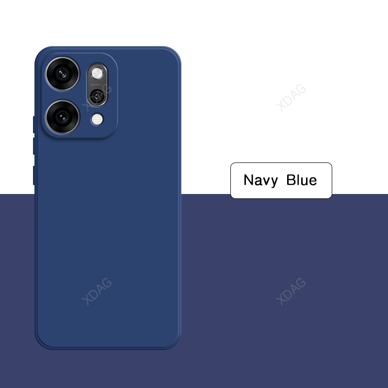 Funda de teléfono Original para OPPO Reno14 Reno 14 Pro 14Pro 5G Funda de con borde recto de silicona líquida suave y Simple: Gris / Oppo Reno 14