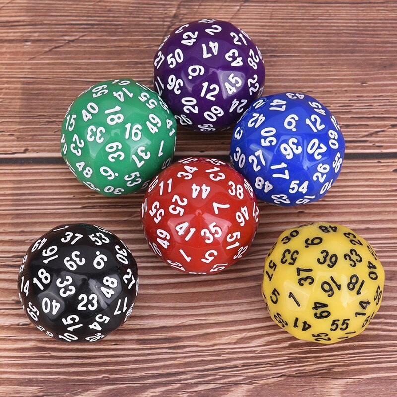 1Pcs 60 face Dice For Game Polyhedral D60 Multi Sided Acrylic Dice for TRPG game lovers