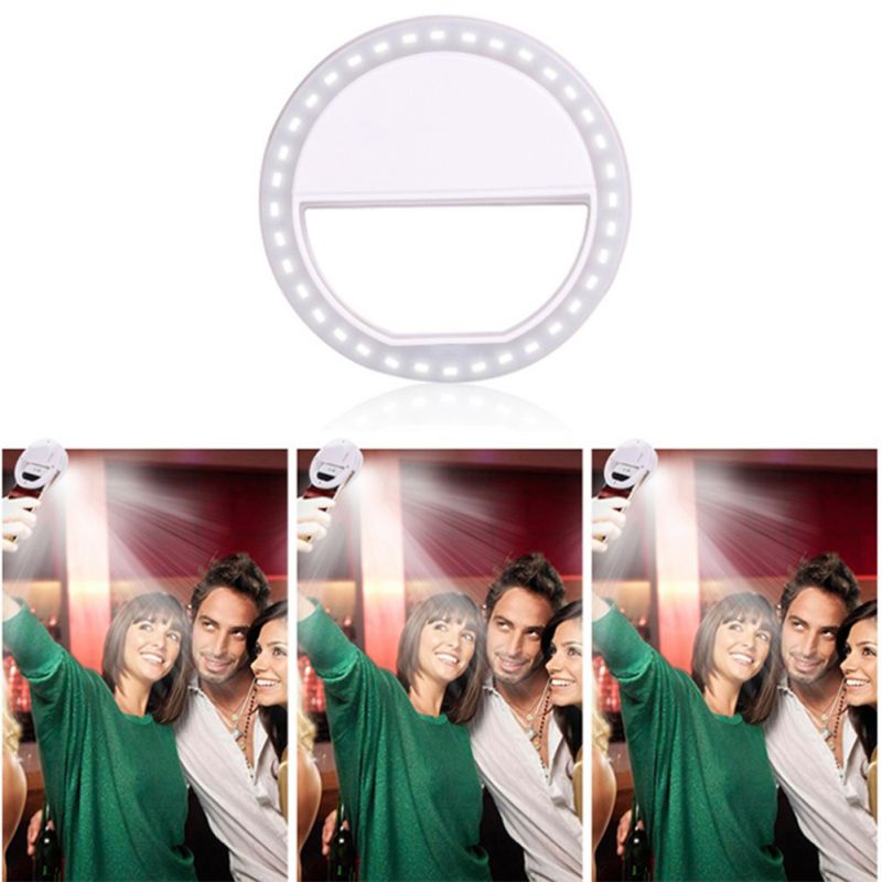 Universal Selfie LED Ring Flash Light Portable Mobile Phone 36 LEDS Selfie Lamp Luminous Ring Clip For Phone 8 7 6 Plus