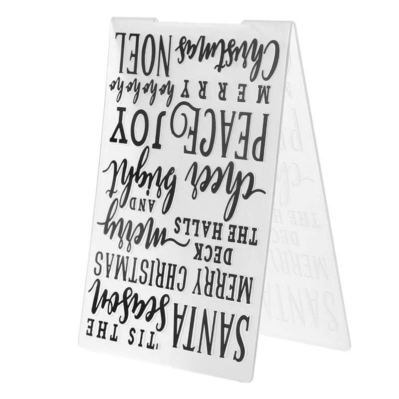 Letter Santa Peace Plastic Embossing Folder for Scrapbooking DIY Photo Diary Album Paper Card Scrapbook Decoration Ornament