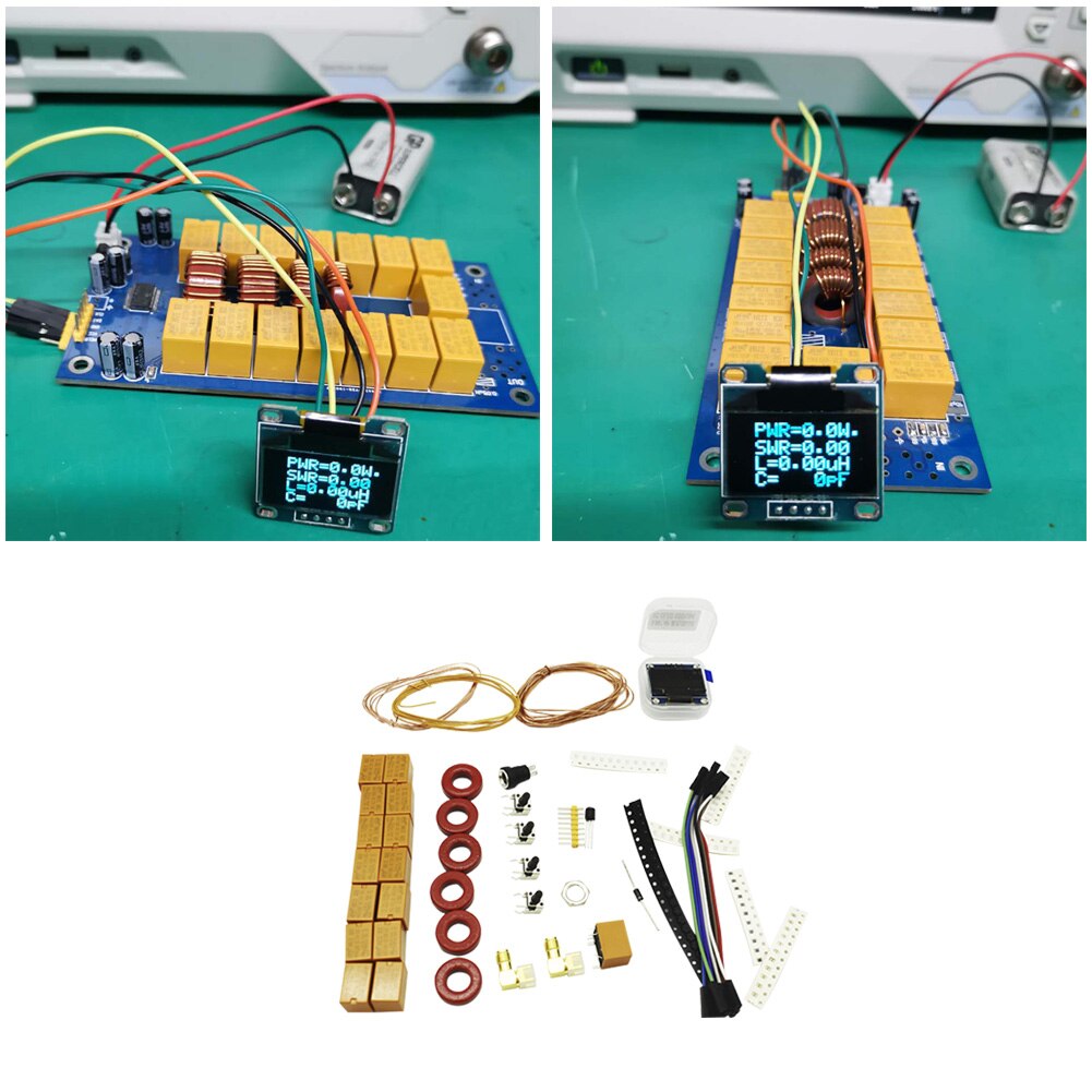 ATU-100 Tuner d'antenne automatique 1.8-50MHz par N7DDC 7x7 + 0.96 pouce OLED écran programmé/SMD/puce récepteur de Signal soudé