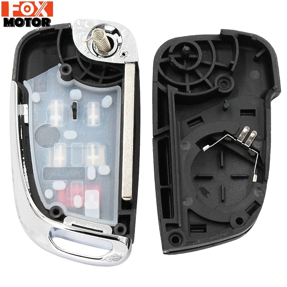 Carcasa para llave de coche Control remoto modificado plegable, abatible de 5 botones para Equinox Chevrolet Cruze Malibu Impala Sonic Camaro Caprice