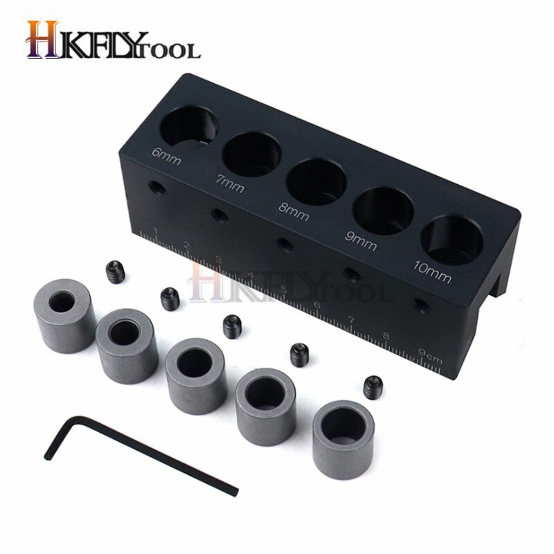 90 graders rät vinkel borrguide ficka hål jig kit aluminiumlegering hål locator doweling jig träbearbetningsverktyg