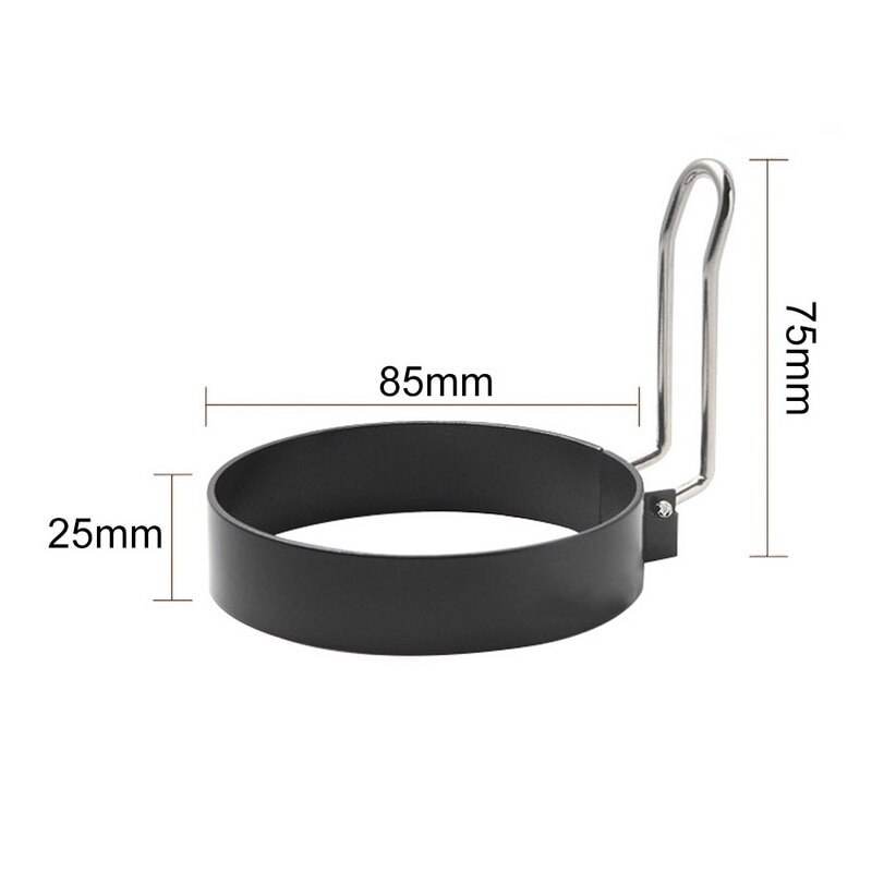 Rustfritt stål egg stekeverktøy ikke pinne egg pannekake maker ringe kjøkken baking omelett tidligere snu komfyr egg ringe form