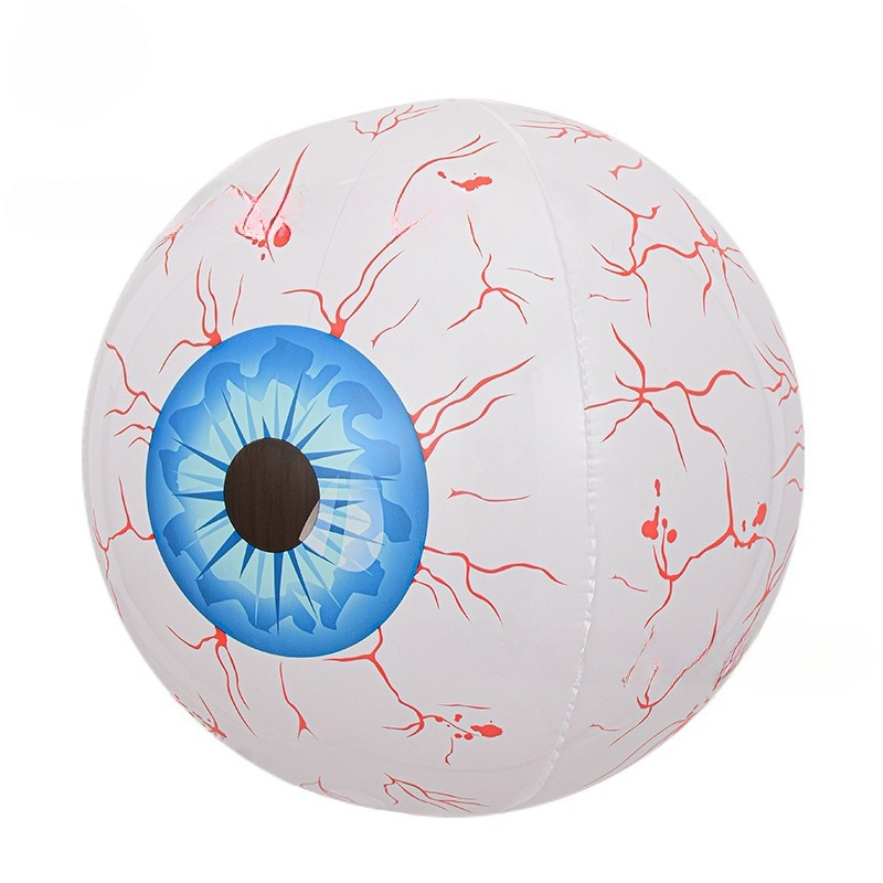 1 stk. oppblåsbare øyeballonger for halloween, 22 cm, 3- farger, skrekk-temafest, øyeballonger til halloween-dekorasjoner.: Militærgrønn