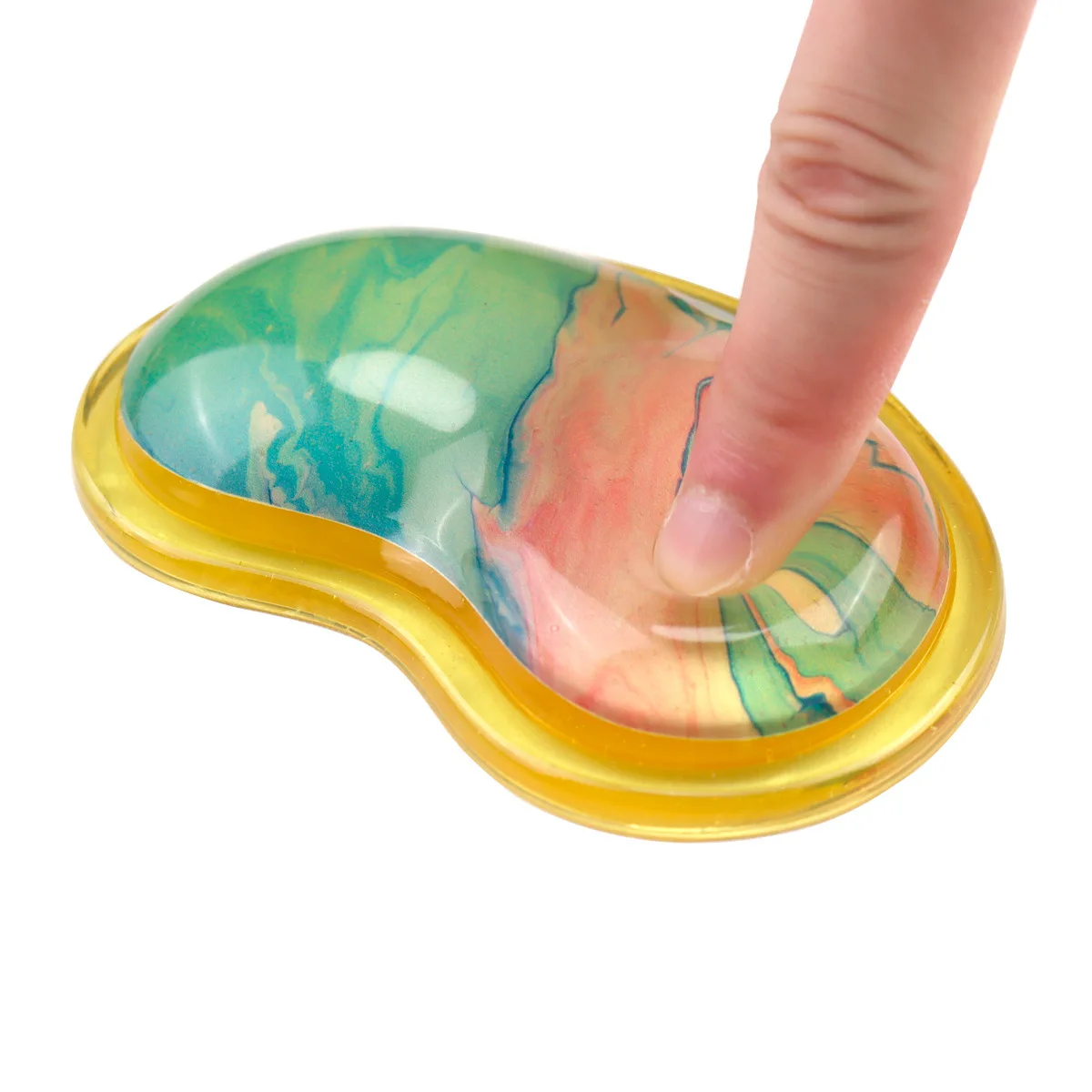 Crystal Wrist Guard Wavy Comfort Gel Computer Mouse Hand Wrist Rests Support Cushion Pad Silicone Heart-shaped Wrist Pad: Dark Brown