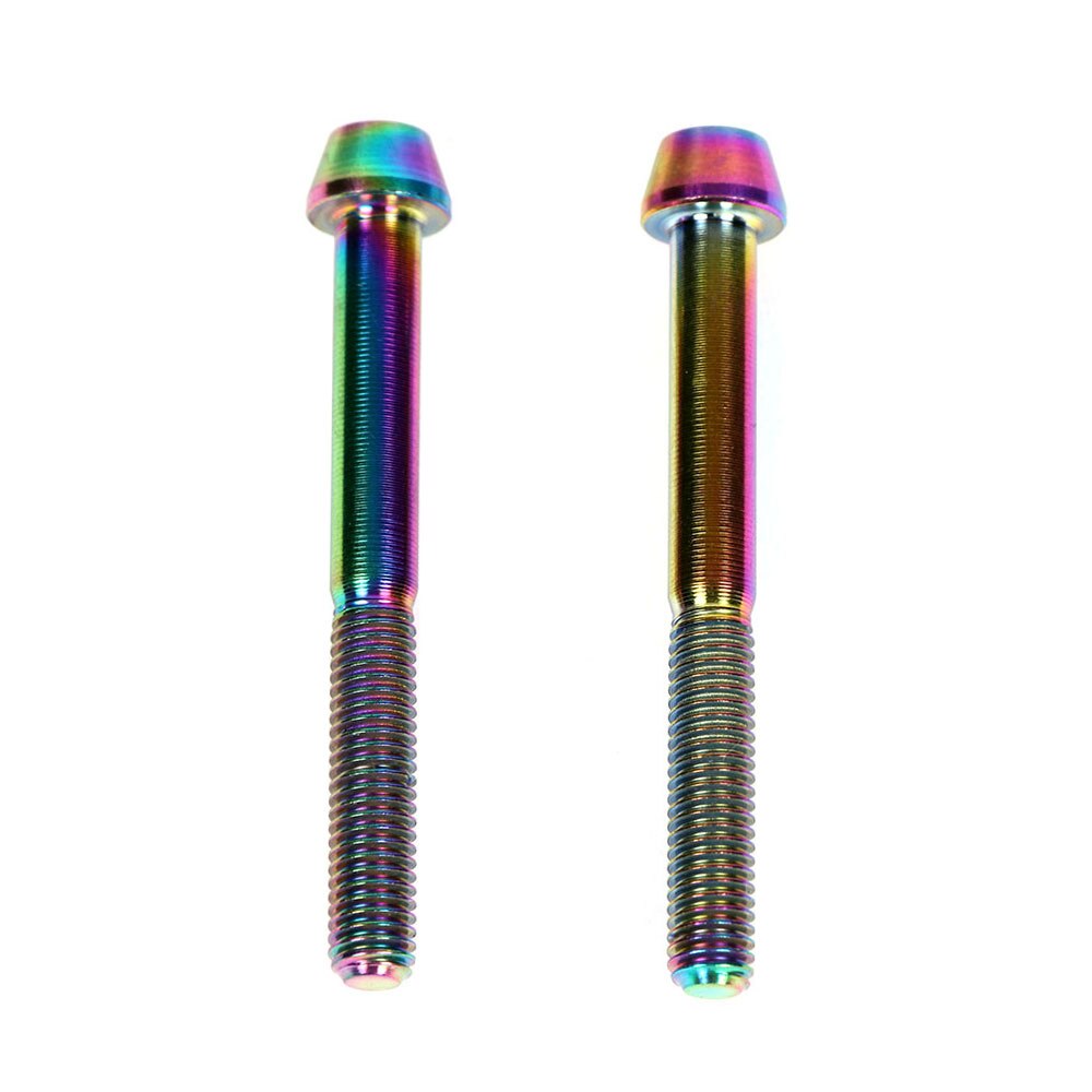 Cykel cykel carbon sadelpind titanium ti bolt konisk hoved  m5 x 45mm carbon sadelpind bolte skruer 2 stk.