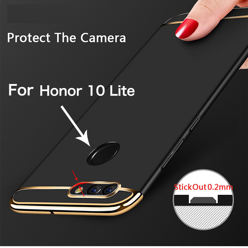 3in1 Voor Huawei Honor 10 Case Volledige Cover Hard Matte Shell Coque op Honor 10 Lite Honor 10 Hard Plating bumper Protector Behuizing