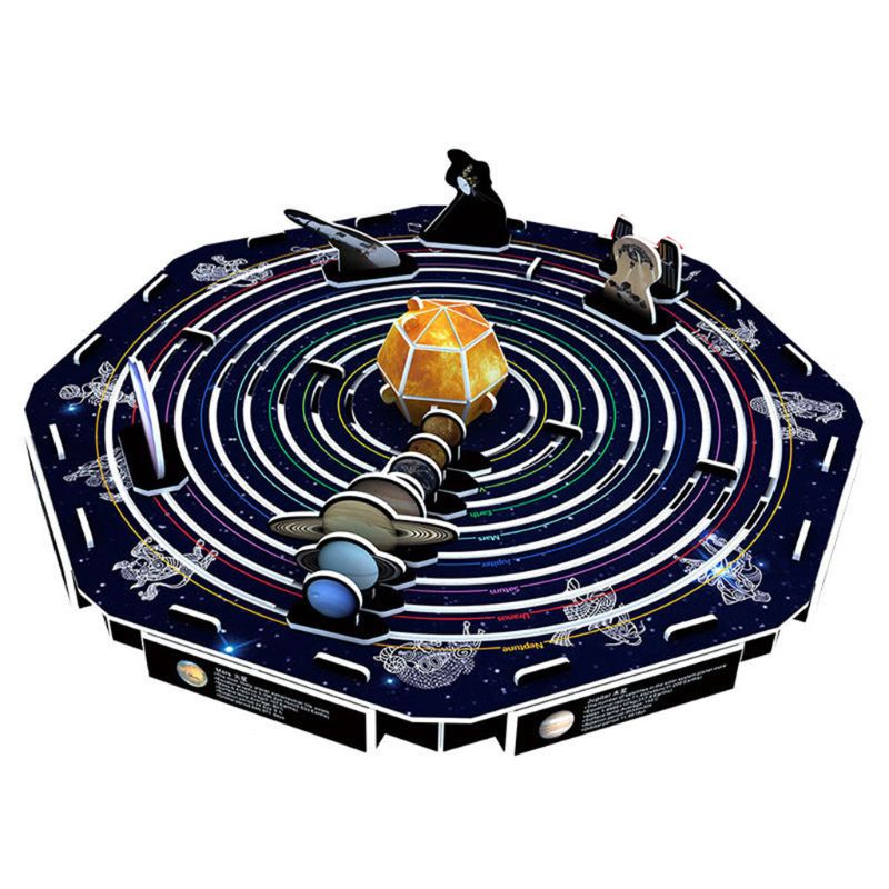 3D aérospatiale système solaire Globe Puzzle Puzzle jouet éducatif bricolage assemblé: H