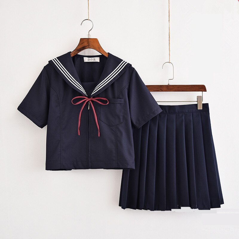 Meninas Uniforme Escolar Japonês Japão Marinheiro da Marinha Uniforme de Formatura Roupas Camisa Da Escola Alunos Saia Conjuntos