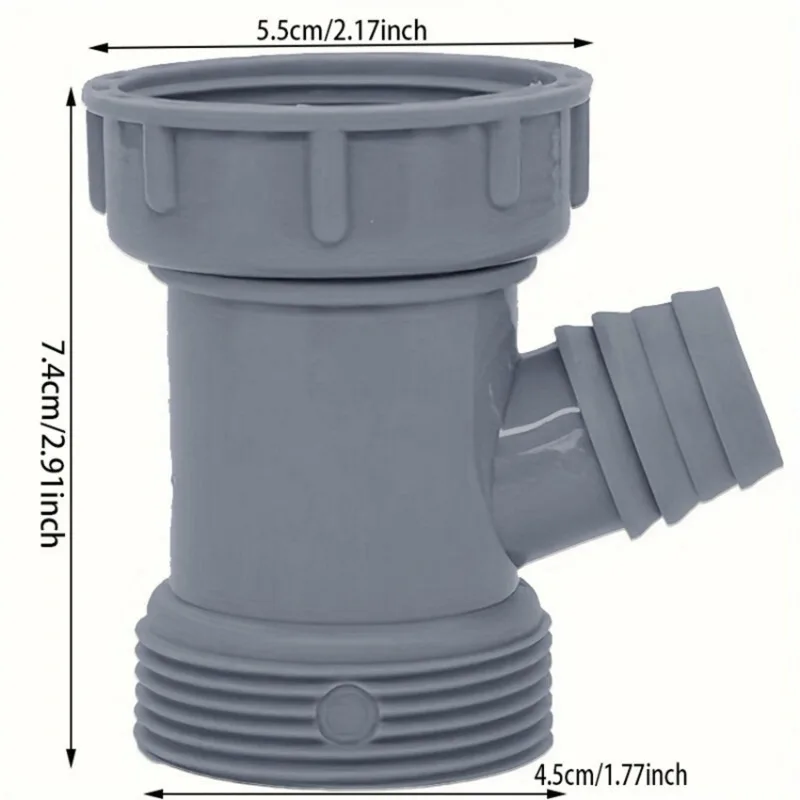 Kitchen Sink Overflow Three-way Accessories Dishwashing Sink Single Tank Drain 45mm Vegetable Basin Joint