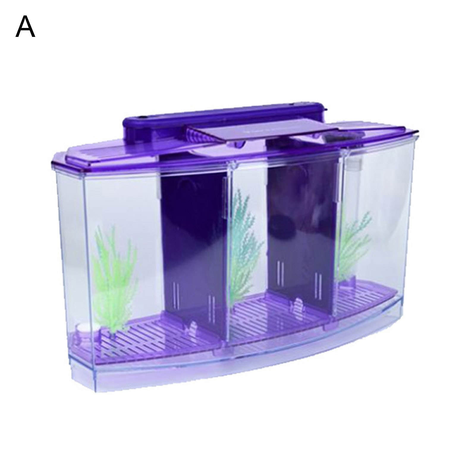Multifunctional Acrylic Split Fish Tank Breed Box with LED Light Imitation Plant Fish Tank Acrylic Non-toxic Aquariums: A