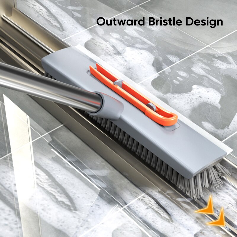 Floor Hair Broom Dust Scraper Pet Rubber Brush Carpet Cleaner Sweeper No Hand Wash Mop Clean Wipe Window Tool