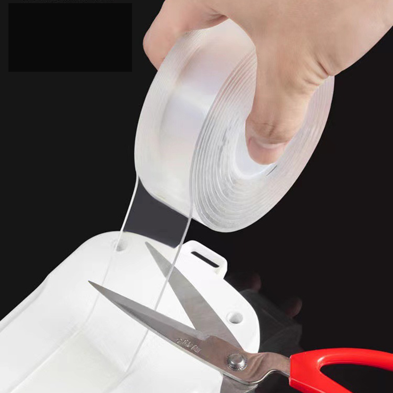 Doppelseitiges Klebeband, Stark, transparent, Nano, doppelseitiges Klebeband, wasserfest, wiederverwendbar, Wandaufkleber, superstark