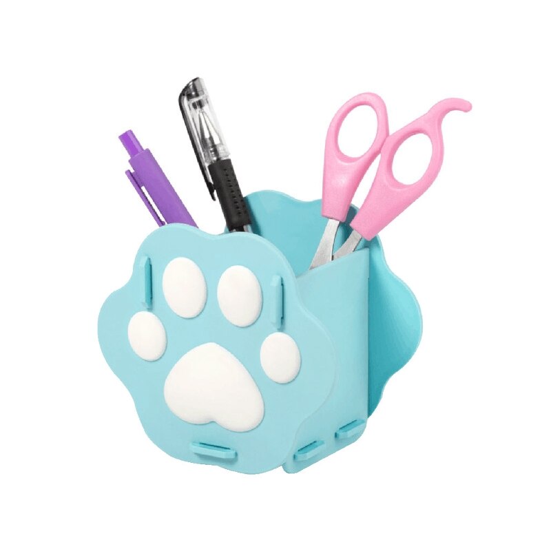 M17F Stilvolle Kätzchen Paw-wie Stift Halter Home/Büro/Schule Schreibtisch Management Halter Box Multifunktions Desktop Stift halter: BL